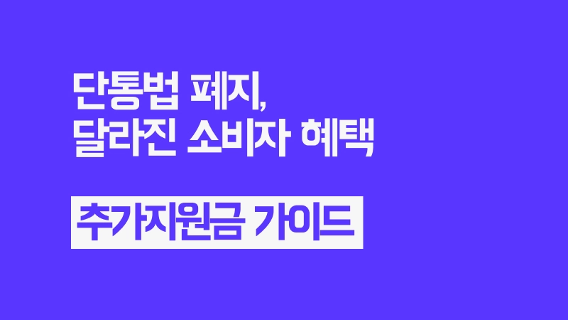 추가지원금 완벽 가이드