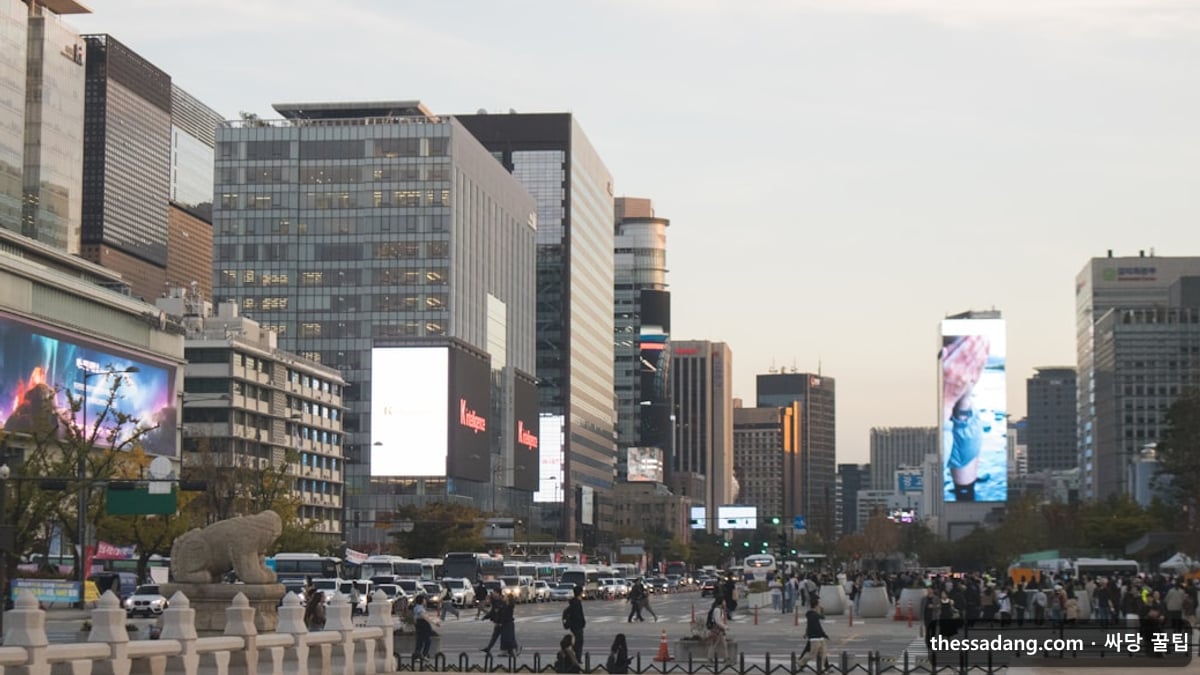 대전 서구 휴대폰성지 - 둔산동 상권 거리 풍경 - 싸당 꿀팁