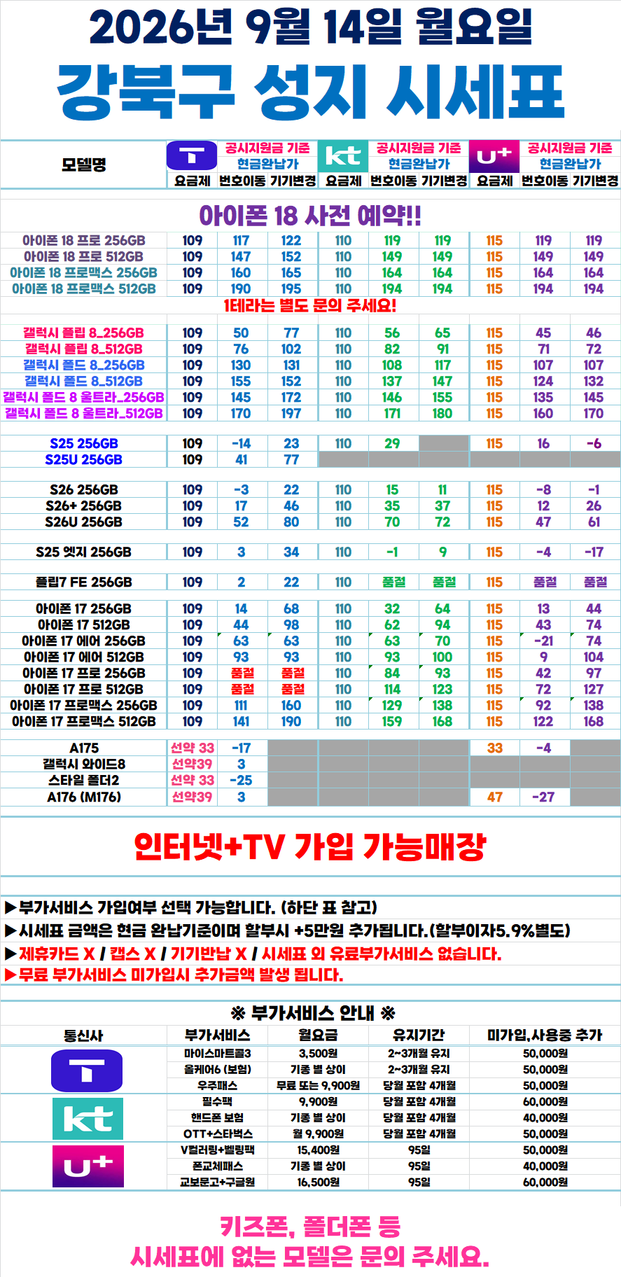 서울시 강북구 강북 성지 시세표 시세표 이미지 1