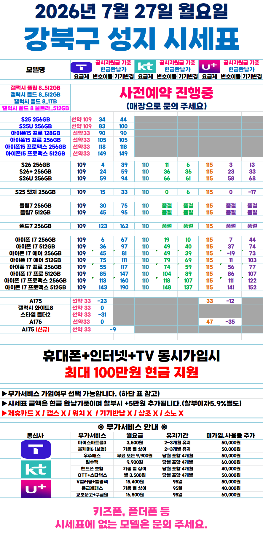 서울시 강북구 강북 성지 시세표 시세표 이미지 1