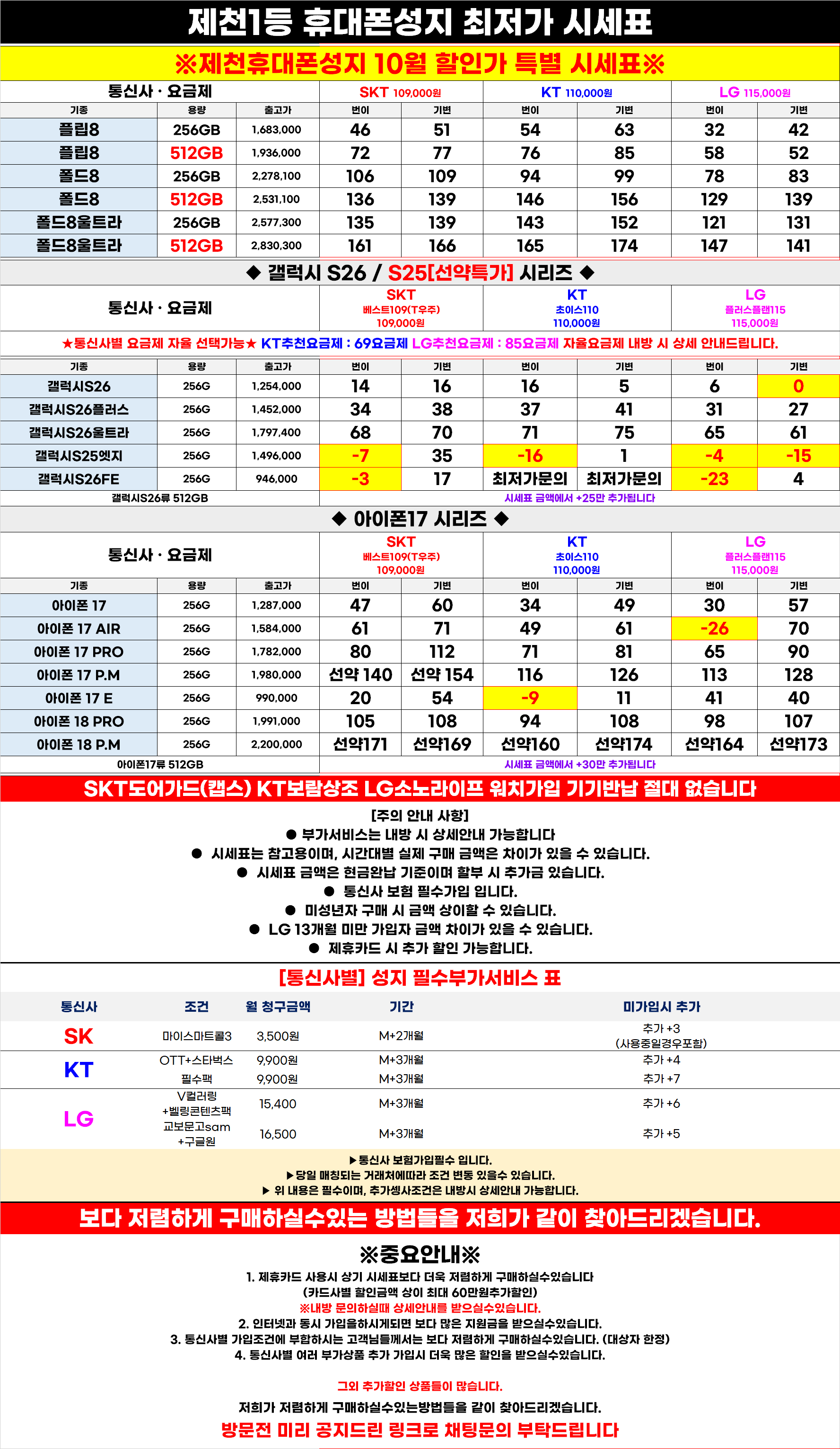 제천 10월 11일 시세표가지고 말장난치지않습니다 시세표 이미지 2