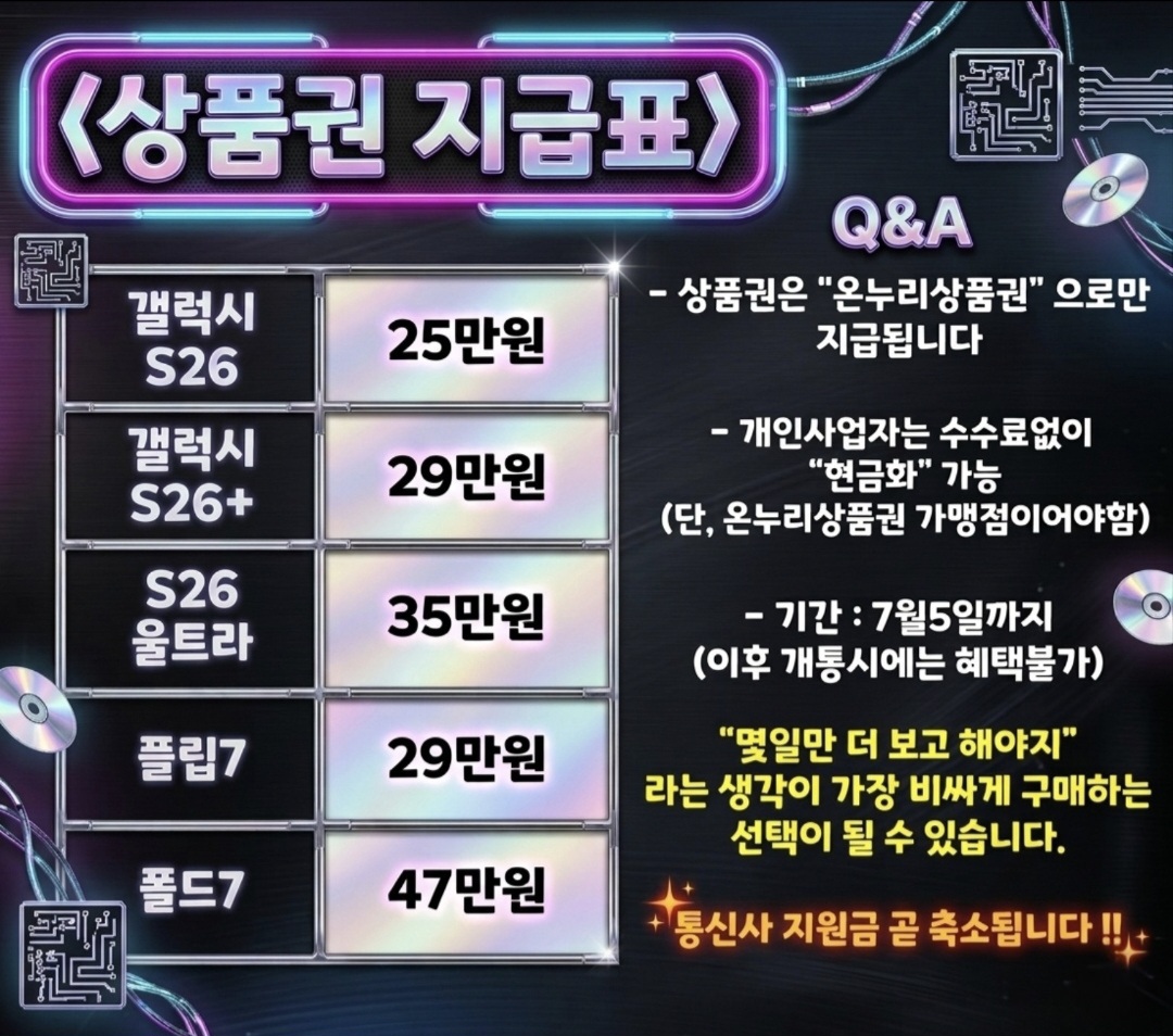 충남 아산 휴대폰 성지 시세표