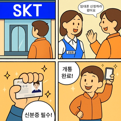 SK 임대폰 신청 방법